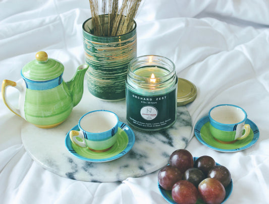 green fregrance candles