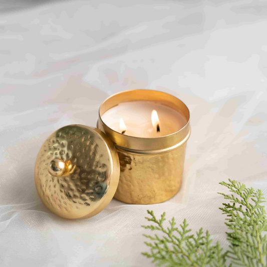 metal scented candle