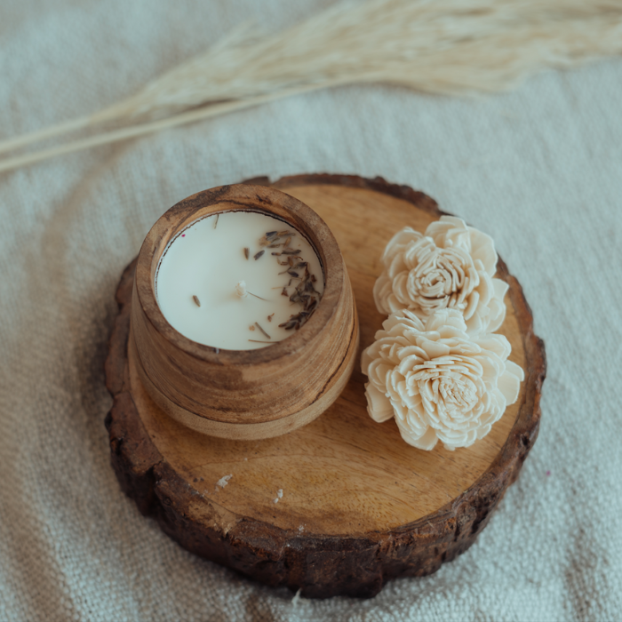 Lavender Wooden bowl