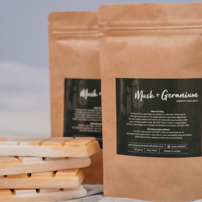 Musk and Geranium wax bar