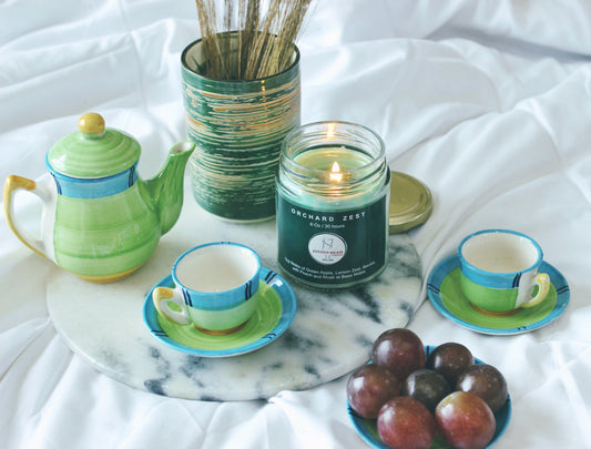 green fregrance candles 