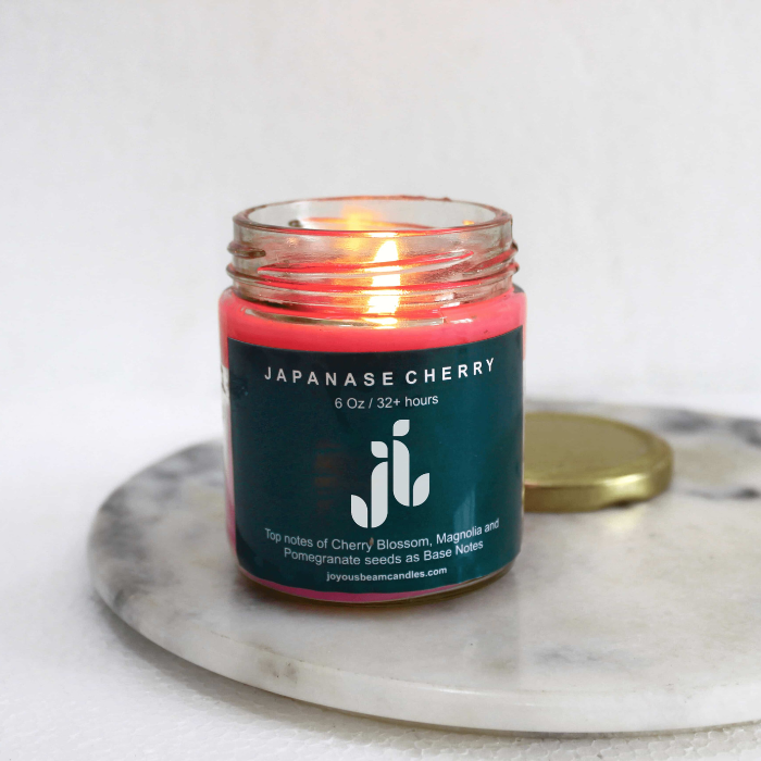 pink scented candle