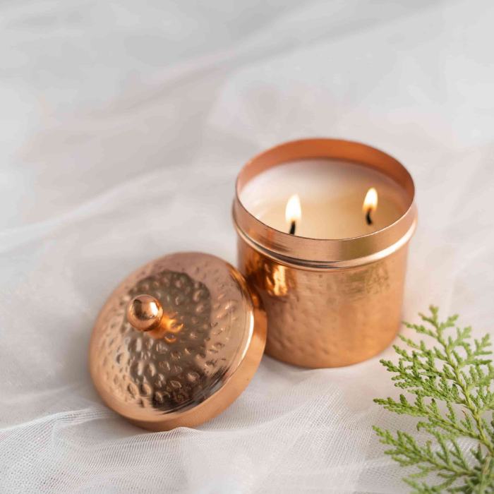 Rose gold 2 candle